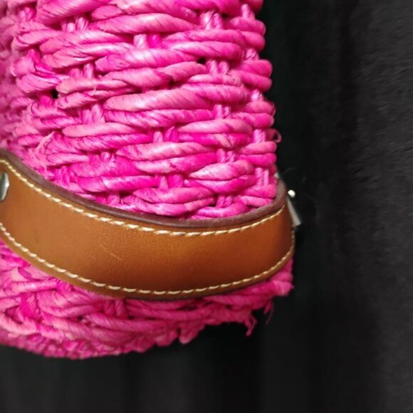 American Living Pink and Brown Woven Tote Bag - Picture 6 of 16